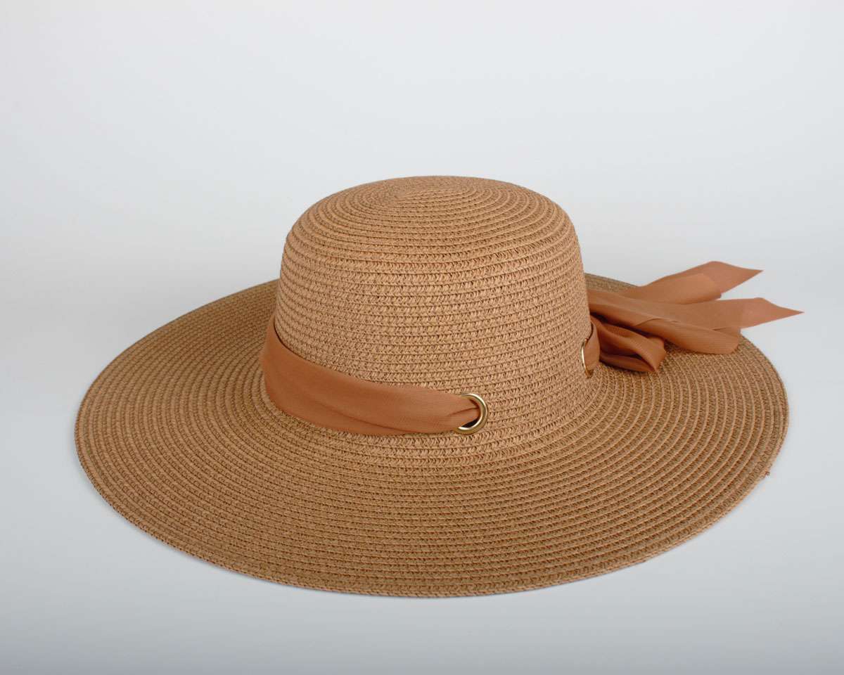 Kadın Kahverengi Hasır Şapka BYN05