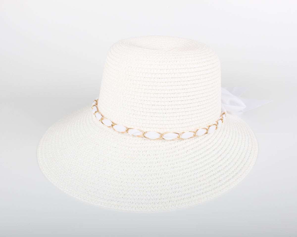 Kadın Beyaz Hasır Şapka BYN34